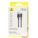 Usb Кабель-зарядка Lightning Baseus Dura Series 2.4A 1м (P10377801U01-01) красно-черный