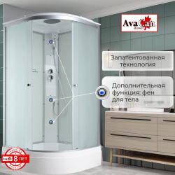 Душевая кабина AvaCan (АваКан) C3080 со средним поддоном, 80х80х215