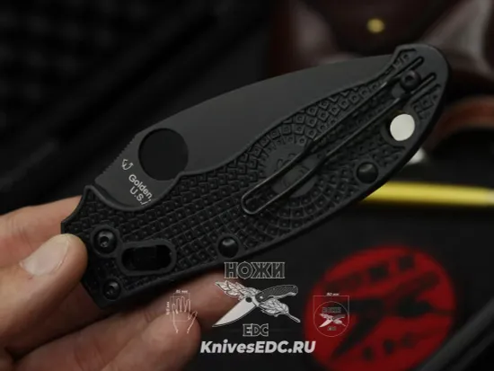 Складной нож Spyderco Manix 2 101PBBK2 c клинком из стали CTS-BD1, рукоять FRN