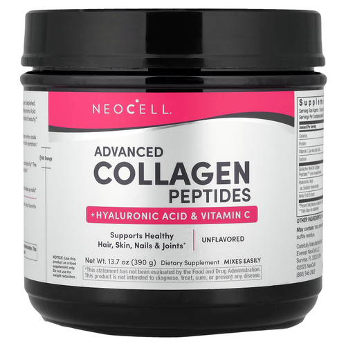 NeoCell, улучшенные пептиды коллагена, с нейтральным вкусом, 390 г (13,7 унции)