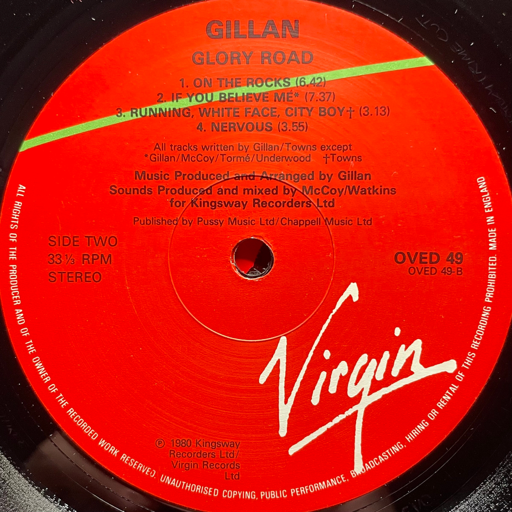 Gillan ‎– Glory Road (Англия)