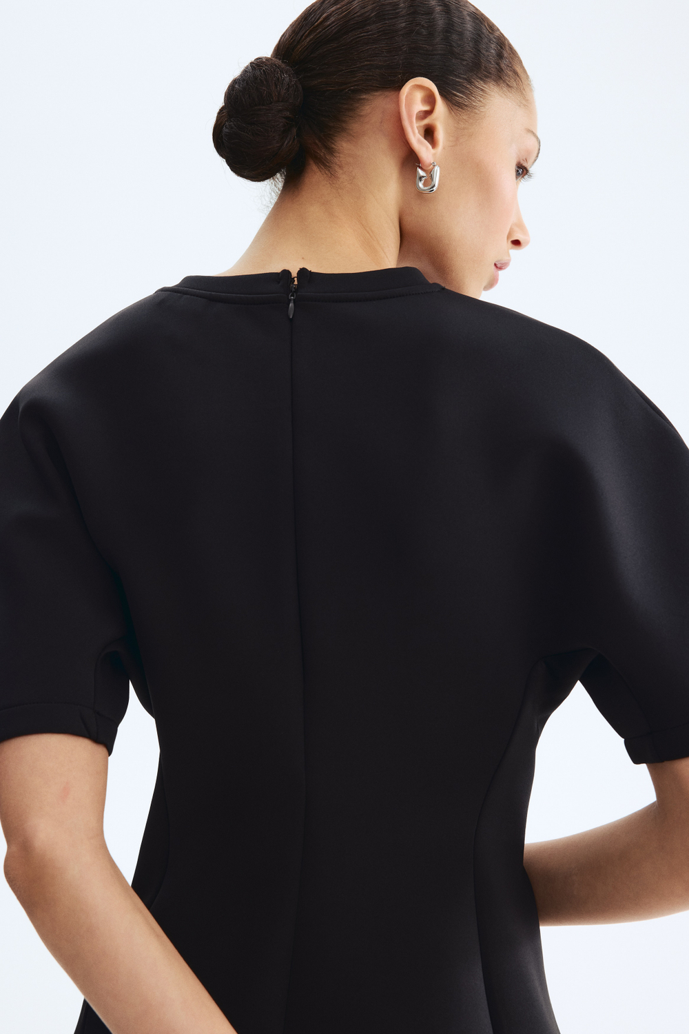 Топ из скубы с пеплумом - H&M