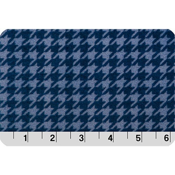 Плюш (ткань) Peppy Houndstooth 440 г/м², 48х48 см, Navy/SKY