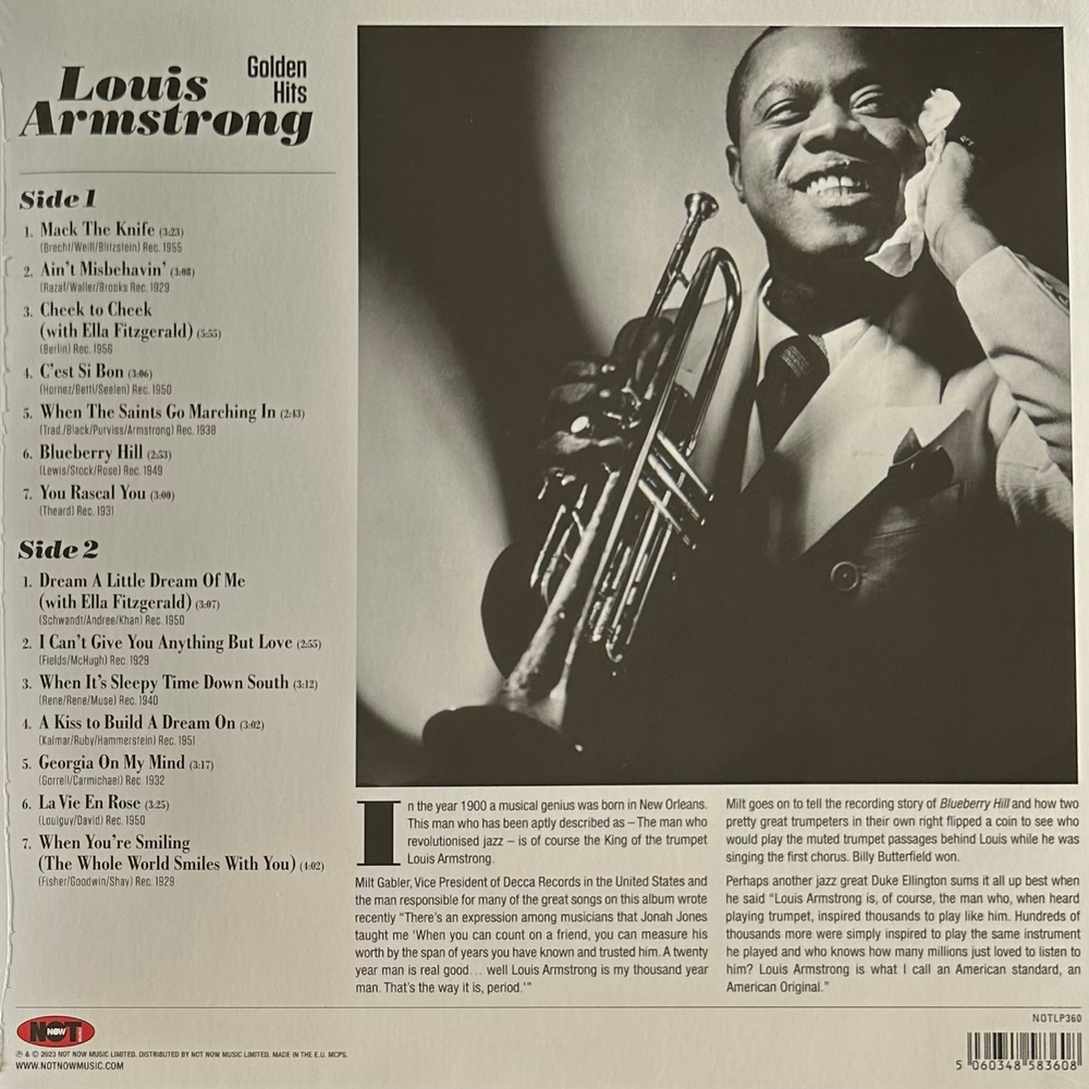 Louis Armstrong ‎– GOLDEN HITS (Европа 2023г.) Coloured