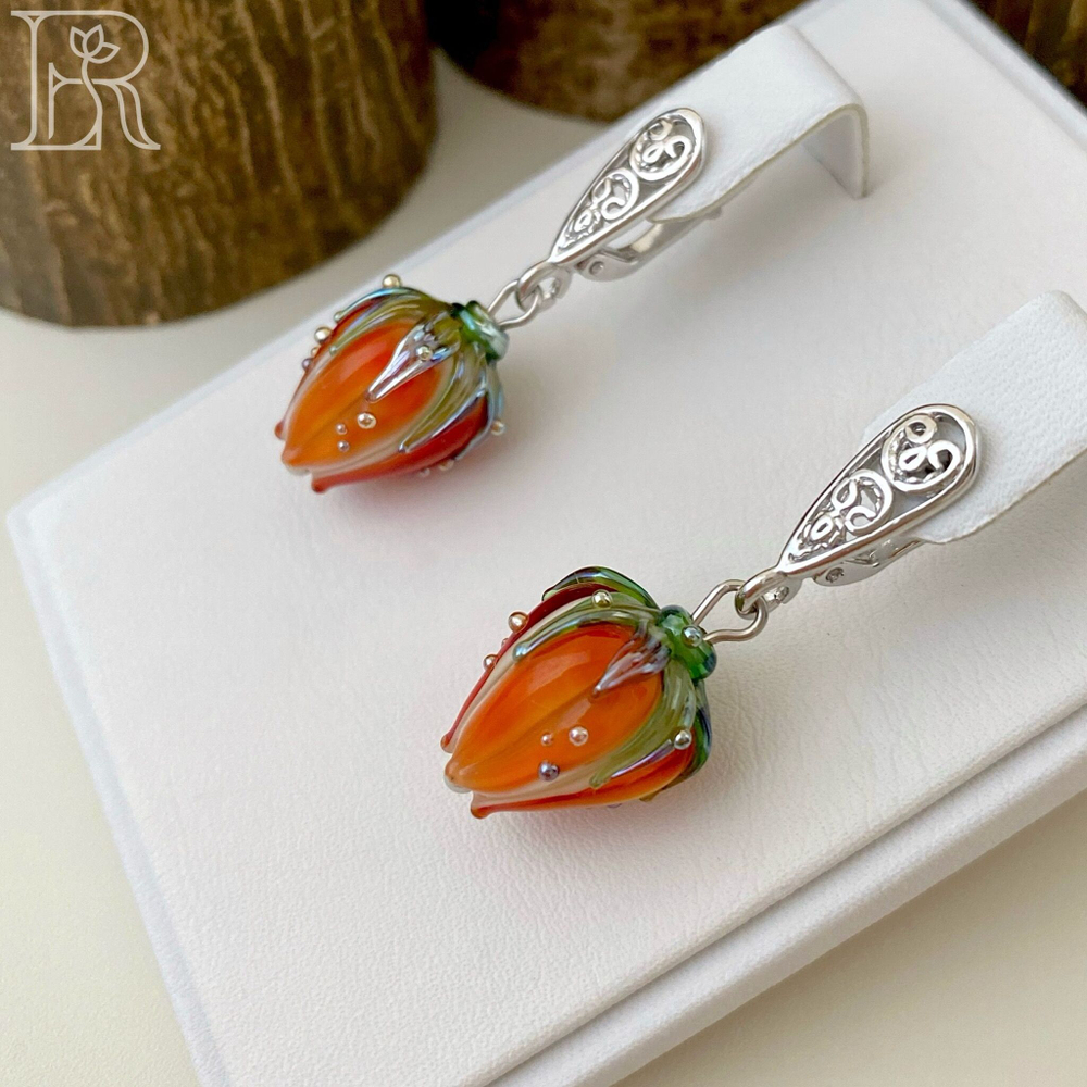 Серьги Физалис