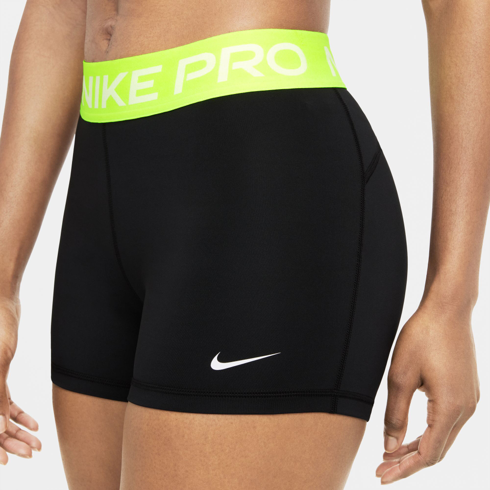 Женские теннисные шорты Nike Performance 365 3in Ball Shorts Women - Black, Neon Yellow
