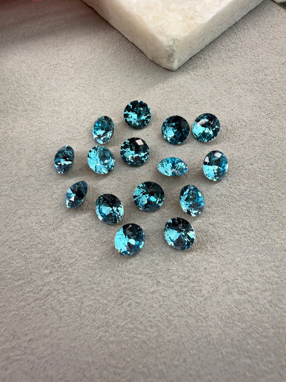 Шатон Chatone 8 мм (ss39), Dark aquamarine