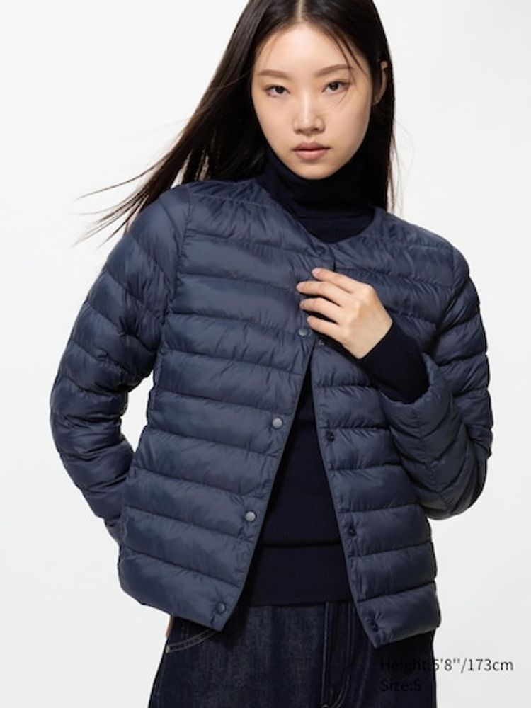 UNIQLO ПУХОВИК PUFFERTECH, ТЕМНО-СИНИЙ