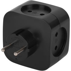 Разветвитель электрический ЭРА SP-4-3USBAC-B на 4 розетки + 3 USB A+C со шторками 10А черный | Электротовары
