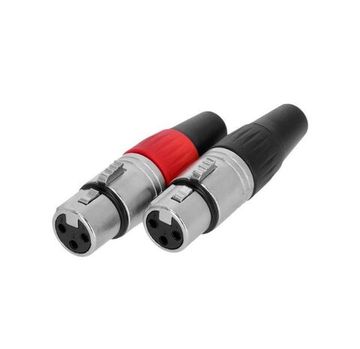 Adam Hall K3CXF3PAIR - разъем XLR (F), красный и черный, пара