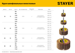 STAYER d 80 x 40 мм, P120, на шпильке d 6 мм, круг шлифовальный лепестковый (36609-120)