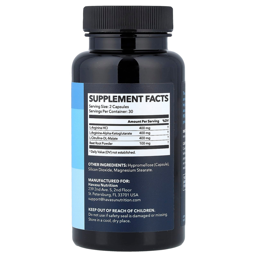 Havasu Nutrition, L-аргинин и цитруллин, 60 капсул
