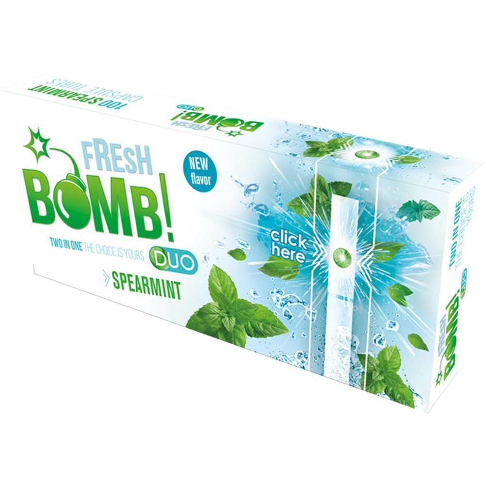 Гильзы для сигарет "Fresh Bomb" Фильтр с капсулой Перечная мята 100шт.