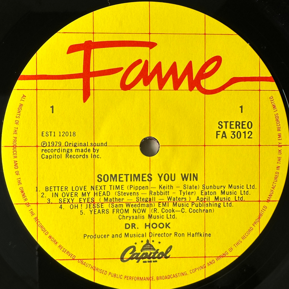 Dr. Hook ‎– Sometimes You Win (Англия)