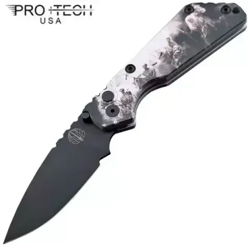 Складной нож Pro -Tech Pro-Strider- Четыре всадника PR/SnG-4H-B c клинком из стали 154CM, рукоять Алюминиевый сплав 7075 T-6 Aluminium
