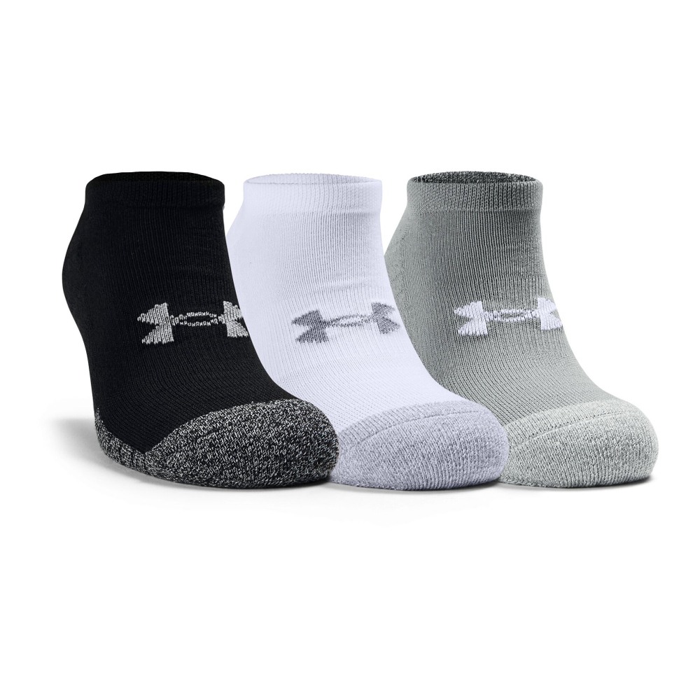 Носки теннисные Under Armour Heatgear No Show Sports Socks - Grey, White
