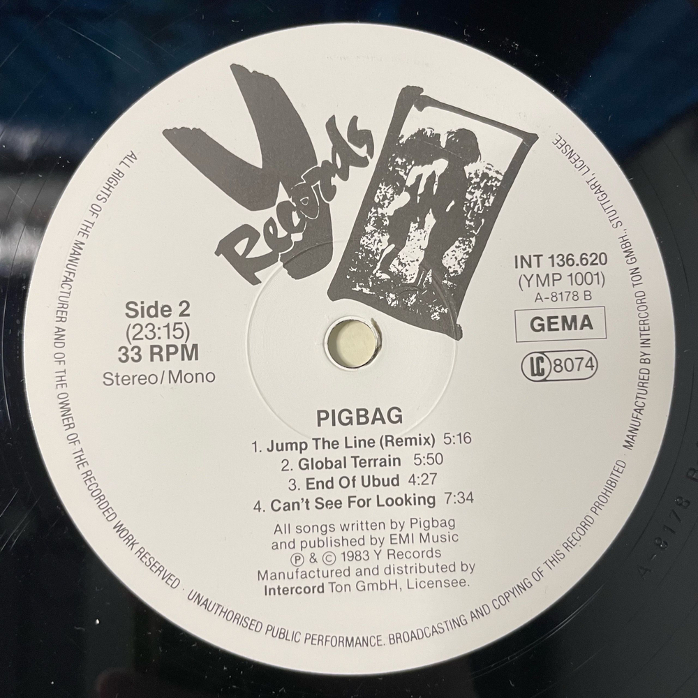 Винтажная виниловая пластинка LP Pigbag (Германия 1983)