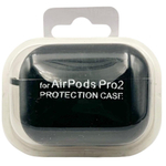 Силиконовый чехол для AirPods Pro 2 c карабином черный