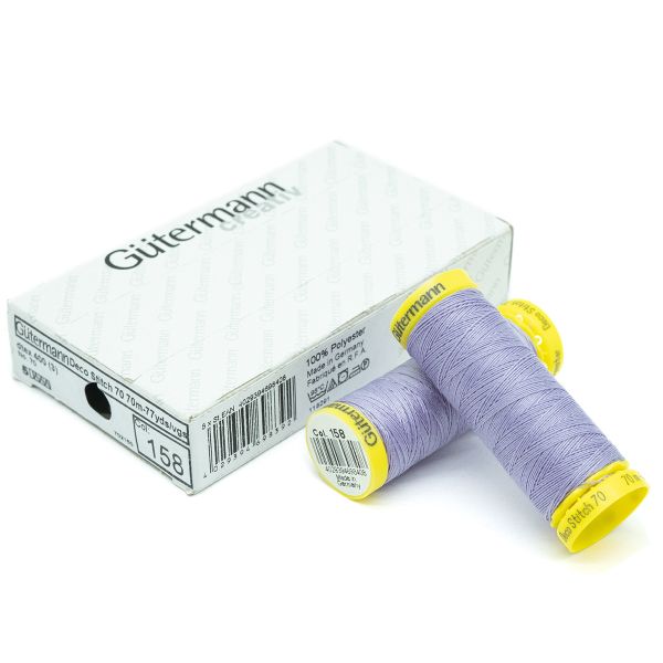 Нитки отделочные Gutermann Deco Stitch 70 (70 метров), 5 кат. | 158 св.сиреневый