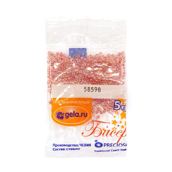 Бисер Preciosa 10/0, 50 г (10 шт по 5 г), цв.58598