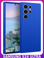 Мягкий Soft Touch чехол из силикона для SAMSUNG GALAXY S24 ULTRA с бархатной подкладкой