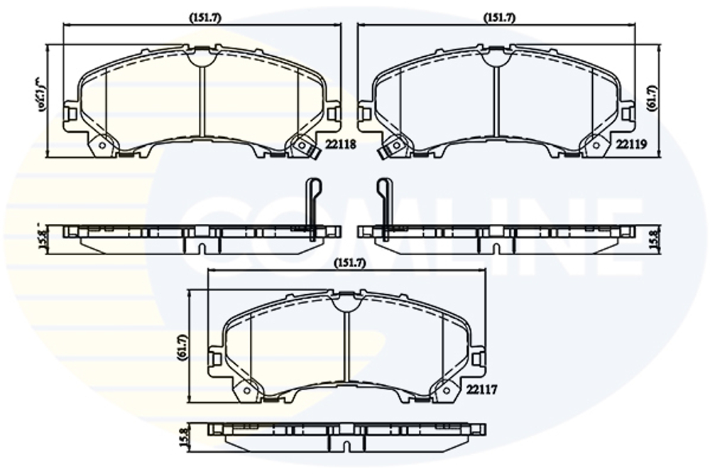 COMLINE - CBP32337-CML - Brake Pad Set, disc brake