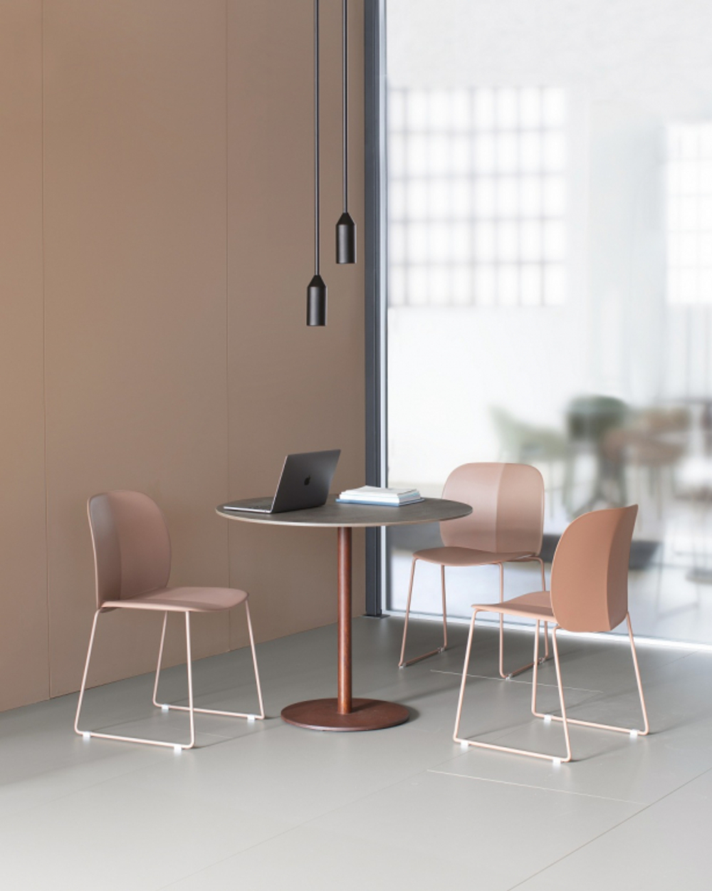 Стул пластиковый на полозьях Scab Design Mentha Go Green, тортора