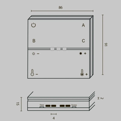 Беспроводная панель управления ZIGBEE, DRC035-Z-8-B. TM Maytoni