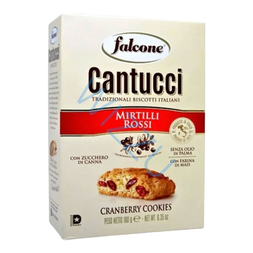 Печенье сахарное Falcone Cantucci с клюквой 180гр