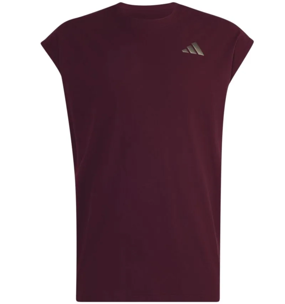 Мужская теннисная футболка Adidas Oversized Sleeveless - maroon