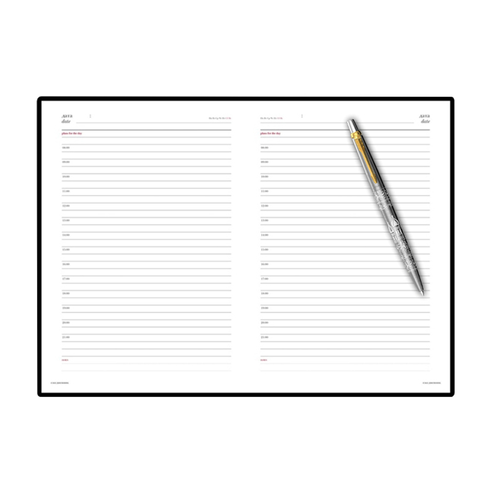 Подарочный набор: Шариковая ручка Parker Jotter Russia + ежедневник, зеленый