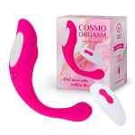 Розовый гибкий вибратор для двойной стимуляции Bior Toys Cosmo CSM-23181