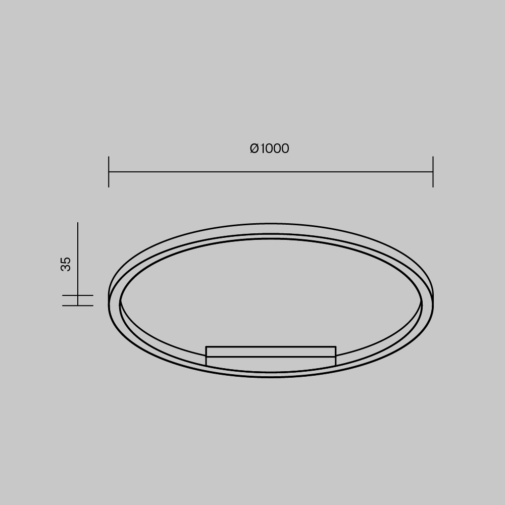 Потолочный светодиодный светильник Maytoni Rim MOD058CL-L65WK