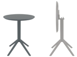 Стол пластиковый складной Siesta Contract Sky Folding Table Ø60, темно-серый