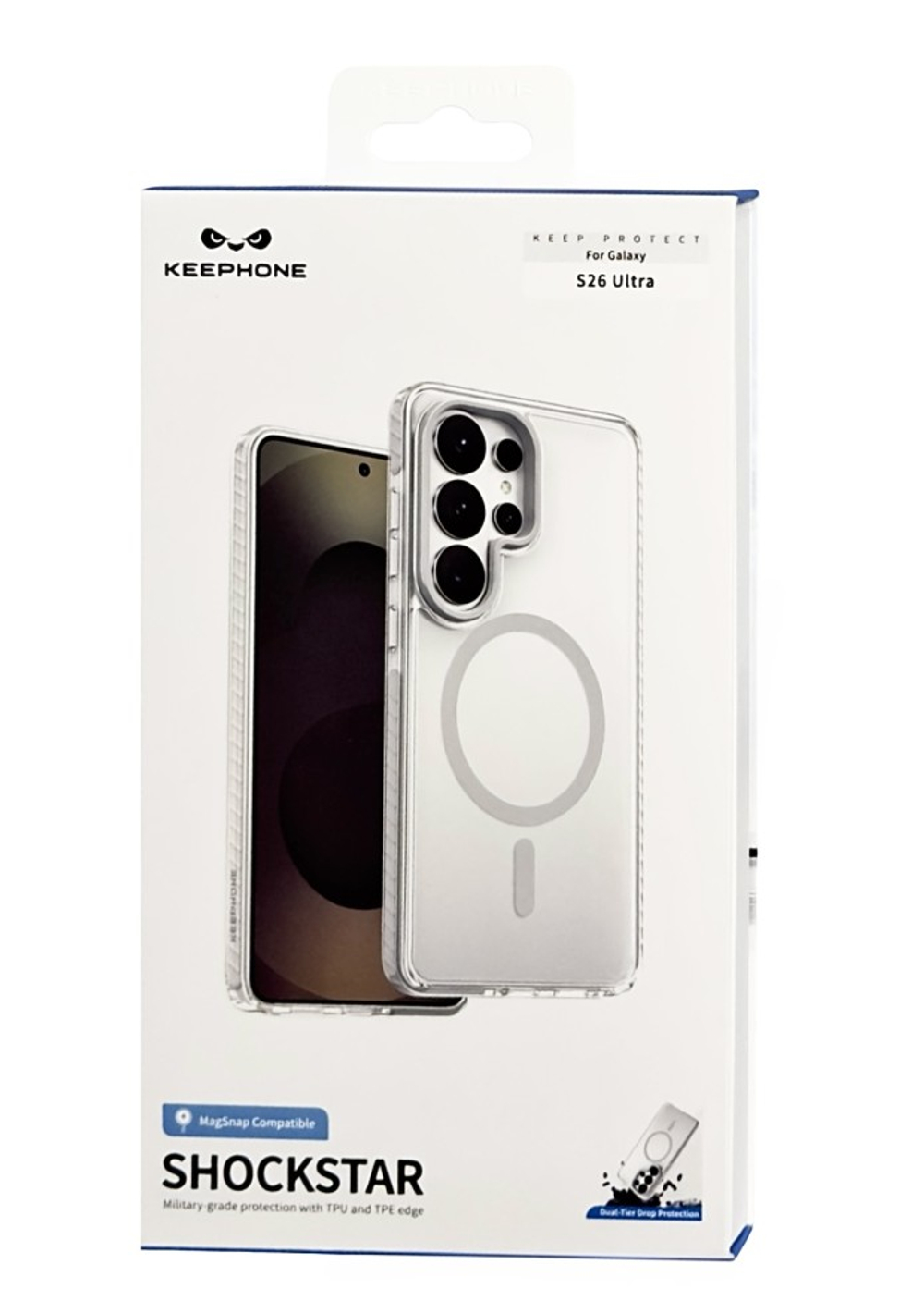 Накладка для Samsung Galaxy S26 Ultra Keephone Shockstar MagSnap прозрачный