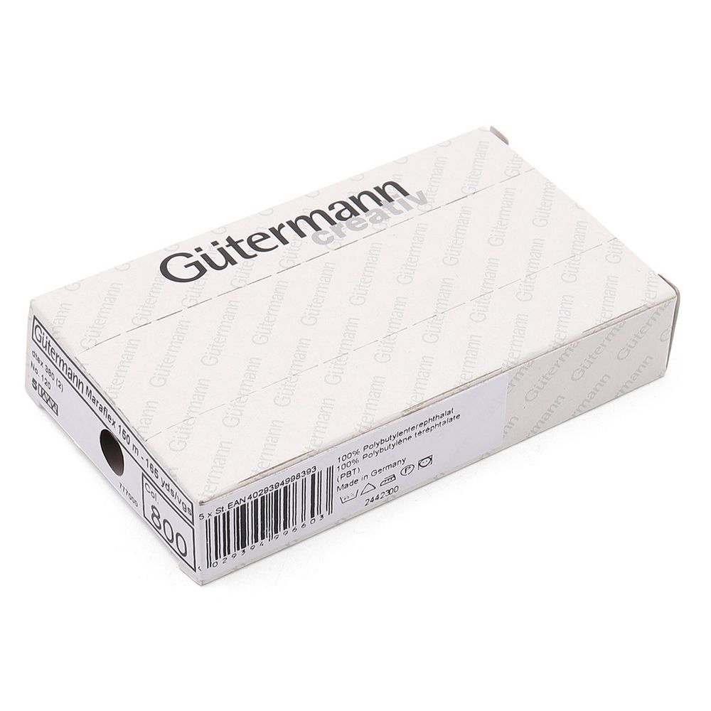 Нитки для трикотажа Gutermann Maraflex 120 (150 метров), 5 кат. | _800 белый (Arta 001)