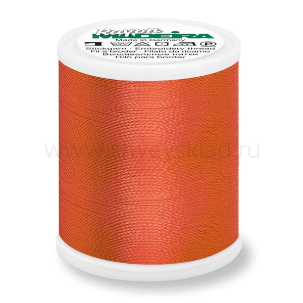 Нитки вышивальные вискоза Madeira Rayon №40, 200 м, цв. 1221, 9840, 5 катушек