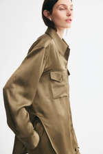 Атласная рубашка оверсайз - H&M
