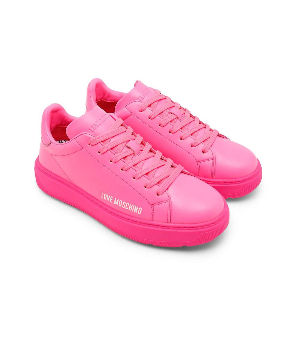 Кожаные кроссовки Love Moschino - фуксия(JA15304G1GID0)