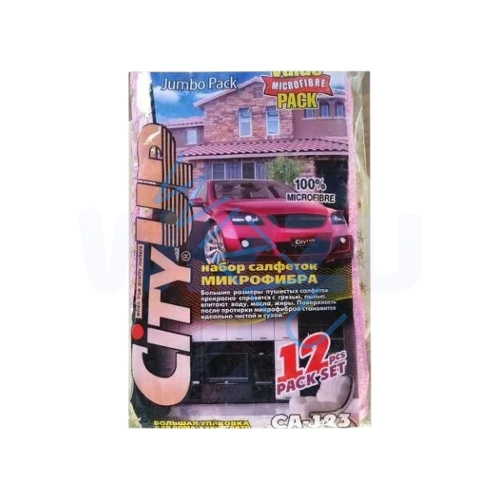 CA-123 Салфетка из микрофибры Сити АП 35*40  12 в уп 1/5/40