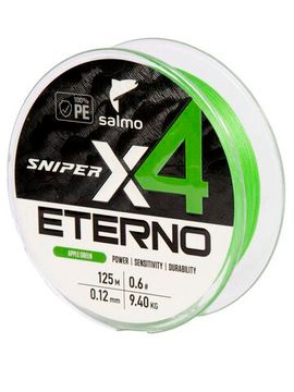 Шнур плетёный Salmo Sniper х4 ETERNO BRAID Apple Green 125/012
