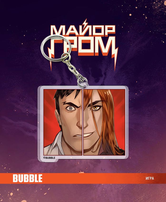 Акриловый брелок "Майор Гром: Игра. Разумовский и Гром" (Комикс)
