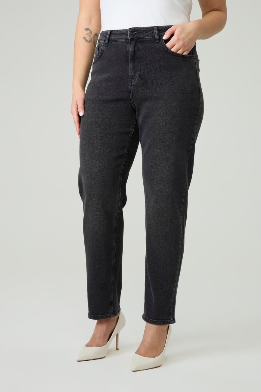 Джинсы Mom fit, черный