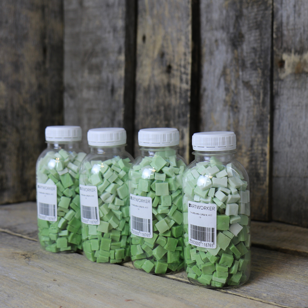 Зеленая смальта стекло Smaltbottle-GREEN ArtWorker