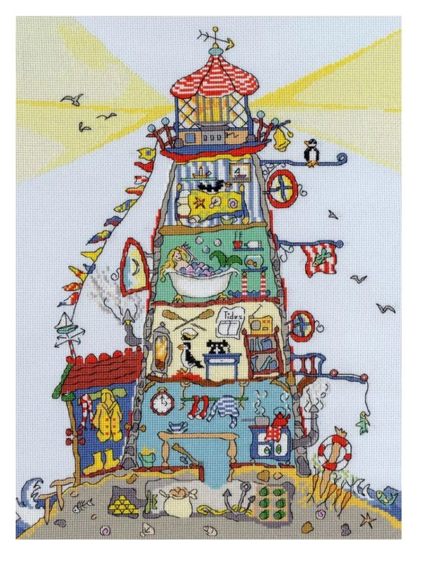 Набор для вышивания нитками Bothy Threads Cut Thru’ Lighthouse (Сократить через маяк)