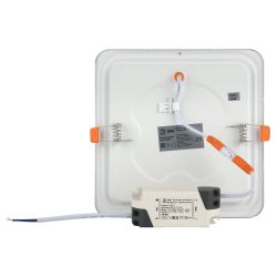 Светильник светодиодный встраиваемый Даунлайт ЭРА LED 2-12-4K Slim панель 12Вт 4000К квадрат | Downlight