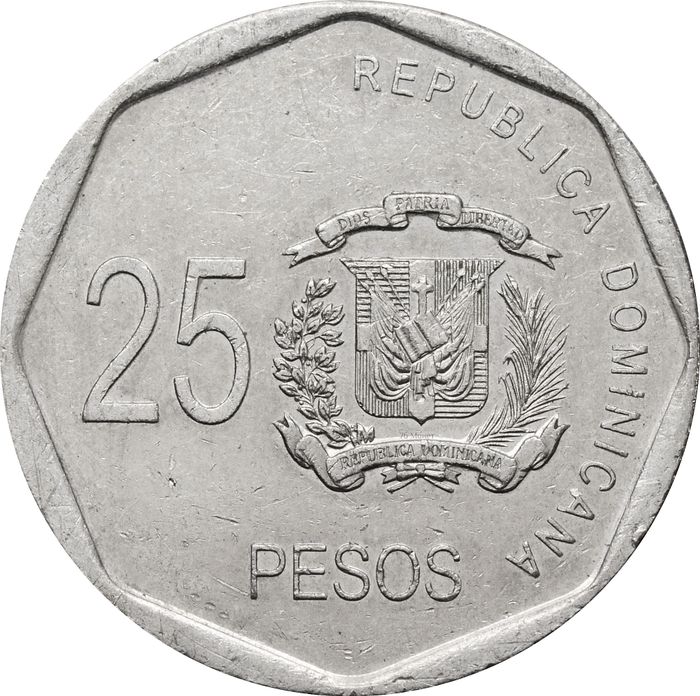 25 песо 2008 Доминикана
