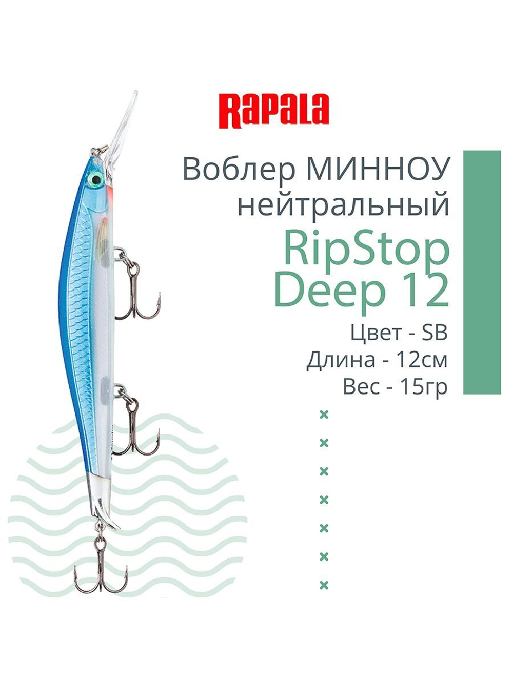 Воблер для рыбалки RAPALA RipStop Deep
