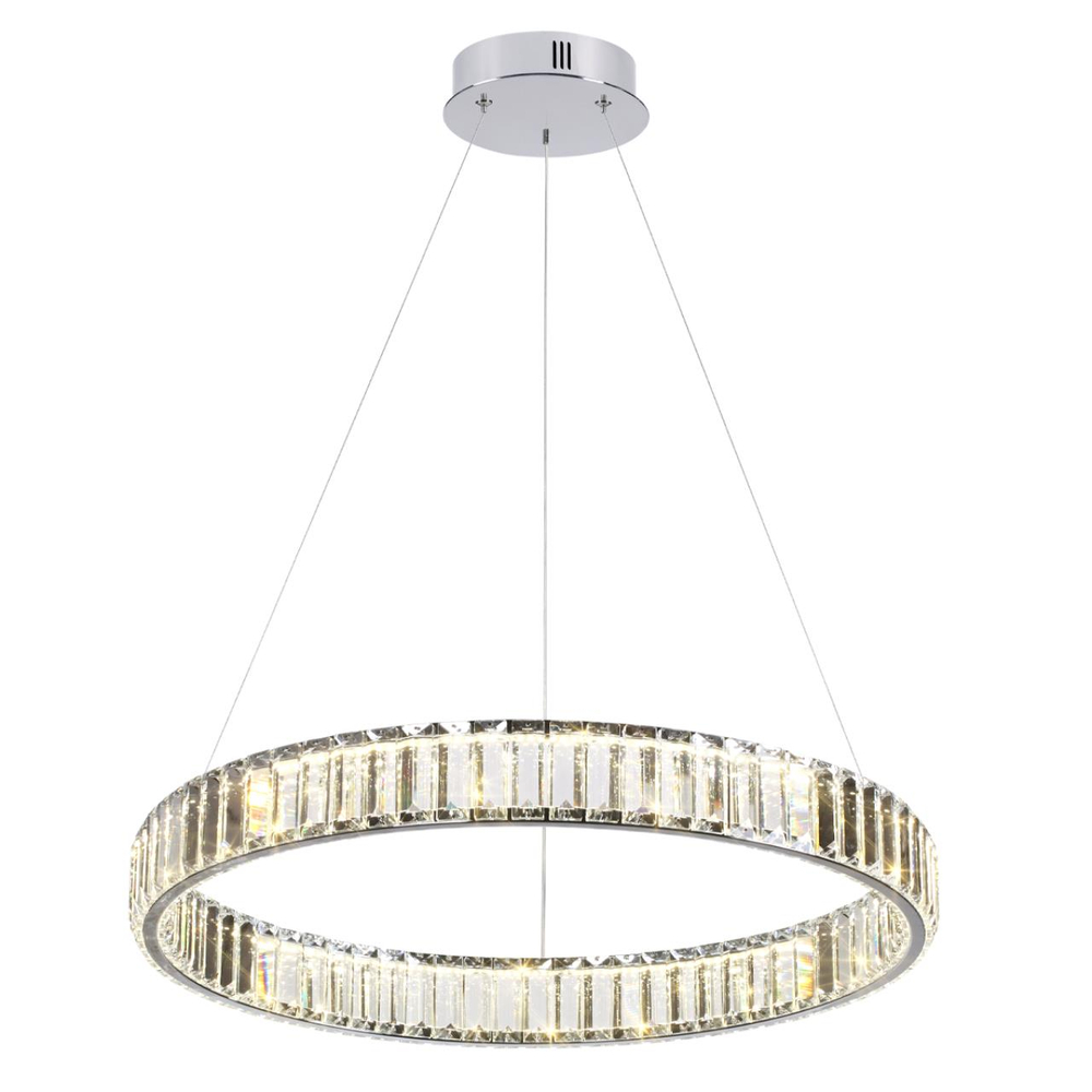 4930/36L L-VISION ODL24 591 хром/прозрачный металл/хрусталь Люстра LED 36W 4000K 4280Лм VEKIA