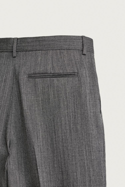 ZARA КОСТЮМНЫЕ БРЮКИ RELAXED FIT ИЗ 100% ШЕРСТИ, АНТРАЦИТОВО-СЕРЫЙ